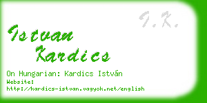 istvan kardics business card