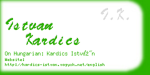 istvan kardics business card